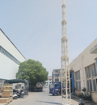 Portable Static Lattice Telescopic Heavy Light Tower 30m Flood Light Tower Max Load 500kg